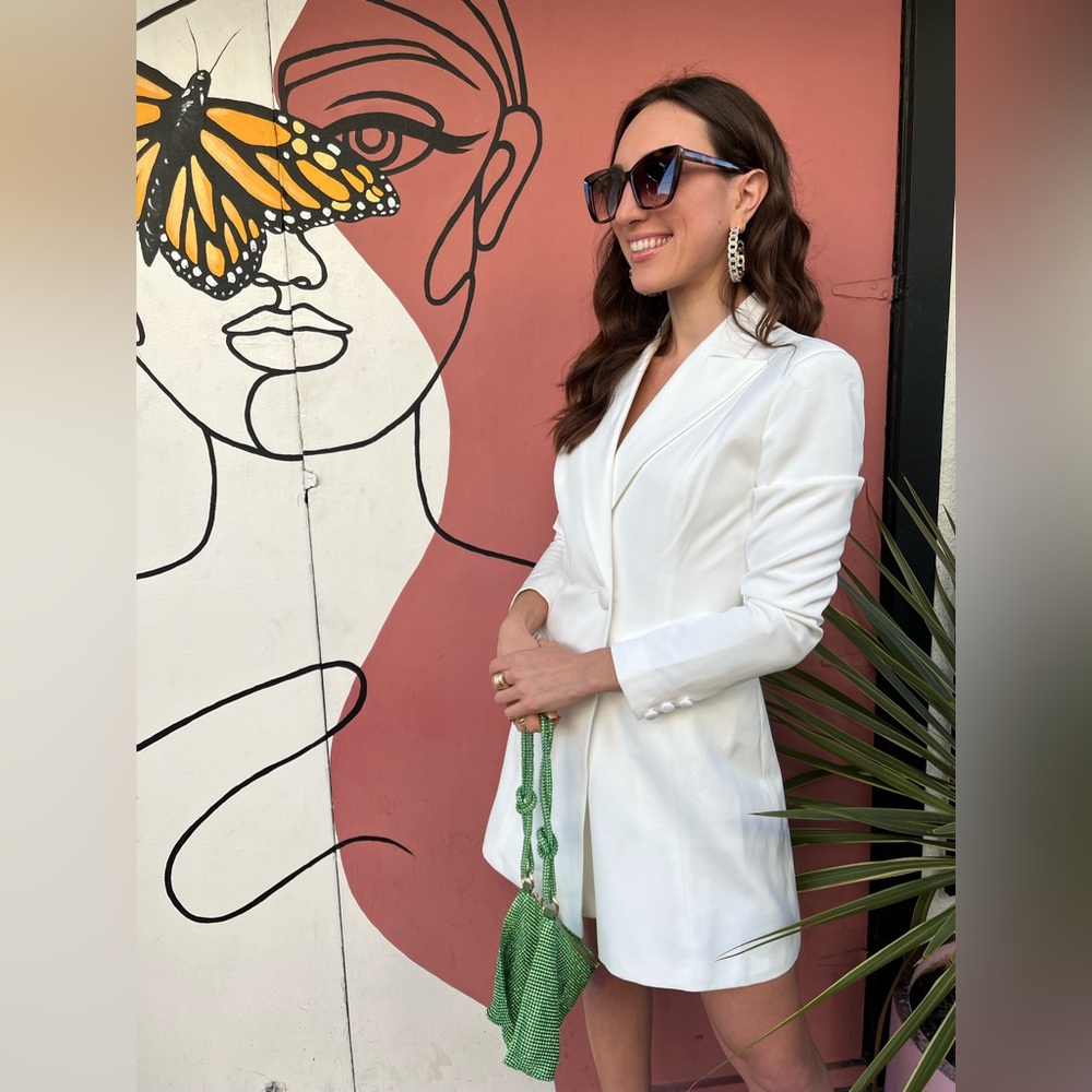 White Blazer Dress